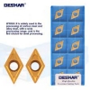Токарные пластины ромб Deskar DCMT11T304 LF9018, набор из 10 шт, оригинальные пластины лучшего качества